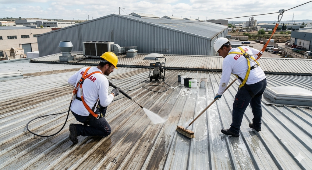 Limpieza de techos industriales en Monterrey